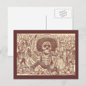 Schädel aus Oaxaca, La Calavera Oaxaqueña Postkarte (Vorne/Hinten)