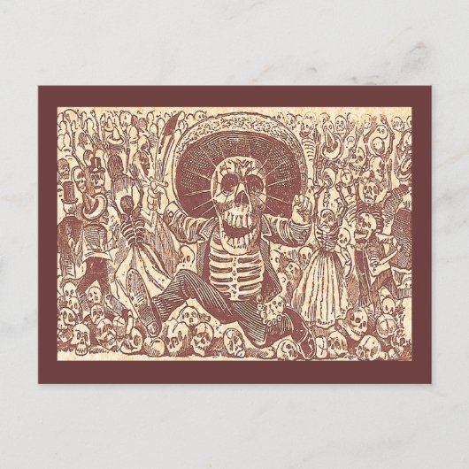 Schädel aus Oaxaca, La Calavera Oaxaqueña Postkarte (Vorderseite)