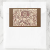 Schädel aus Oaxaca, La Calavera Oaxaqueña Rechteckiger Aufkleber (Tasche)