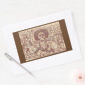 Schädel aus Oaxaca, La Calavera Oaxaqueña Rechteckiger Aufkleber (Umschlag)