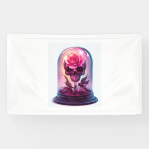 Schädel aus Rose Banner