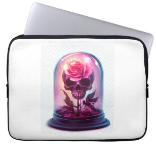 Schädel aus Rose Laptopschutzhülle