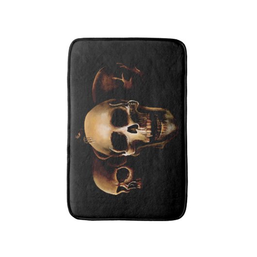 Schädel Badematte (Vorderseite Vertikal)