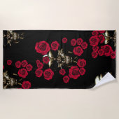 Schädel-Badetuch Strandtuch (Vorderseite)