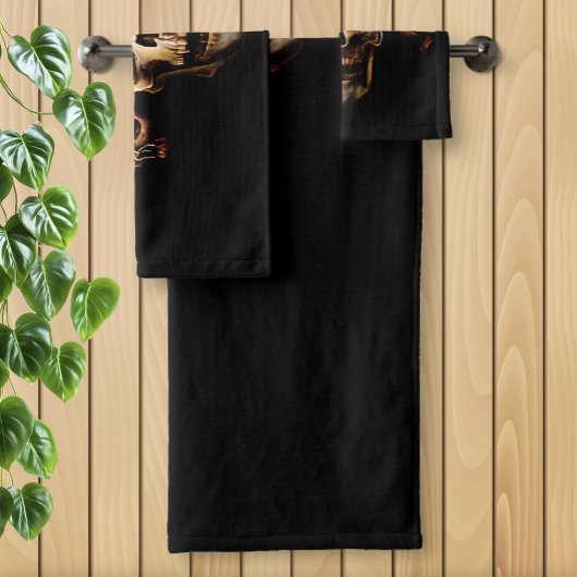 Schädel Badhandtuch Set