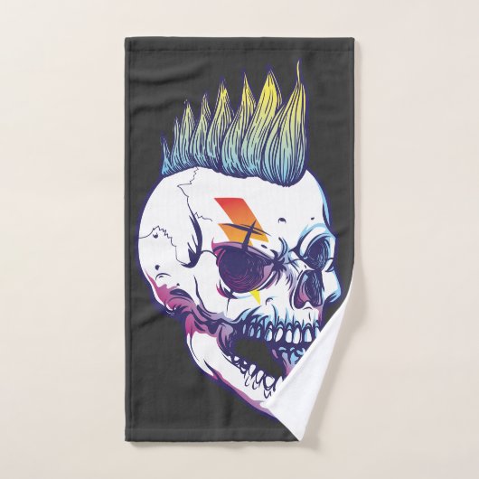 Schädel Badhandtuch Set (Handtuch)