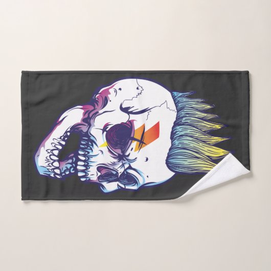 Schädel Badhandtuch Set (Handtuch)