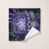 Schädel Badhandtuch Set (Waschlappen)