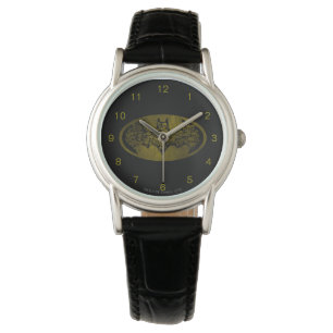 Schädel Batman-Symbol-  im Schläger-Logo Armbanduhr