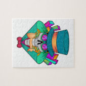 Schädel beim Schach mit Schachstück Rook Puzzle (Horizontal)