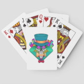 Schädel beim Schach mit Schachstück Rook Spielkarten (Rückseite)