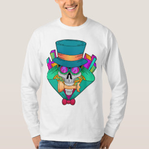 Schädel beim Schach mit Schachstück Rook T-Shirt