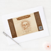 Schädel-bernsteinfarbiges Lager-kundenspezifische Rechteckiger Aufkleber (Umschlag)