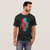 Schädel Blau Rot T-Shirt (Vorne ganz)