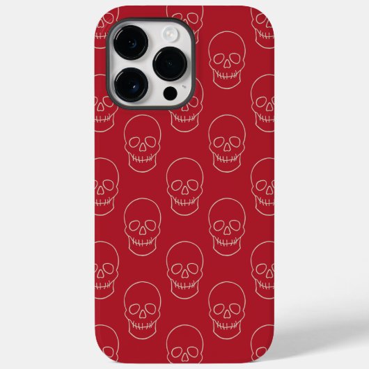 Schädel - Blutrot und Knochenweiß Case-Mate iPhone Hülle (Rückseite)