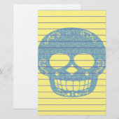 Schädel Briefpapier (Vorne/Hinten)