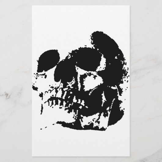 Schädel Briefpapier (Vorderseite)