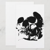 Schädel Briefpapier (Vorne/Hinten)