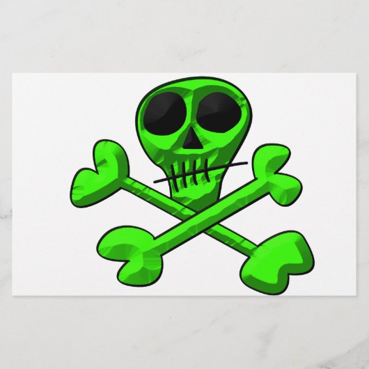 Schädel Briefpapier (Vorderseite)