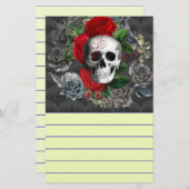 Schädel Briefpapier (Vorne/Hinten)