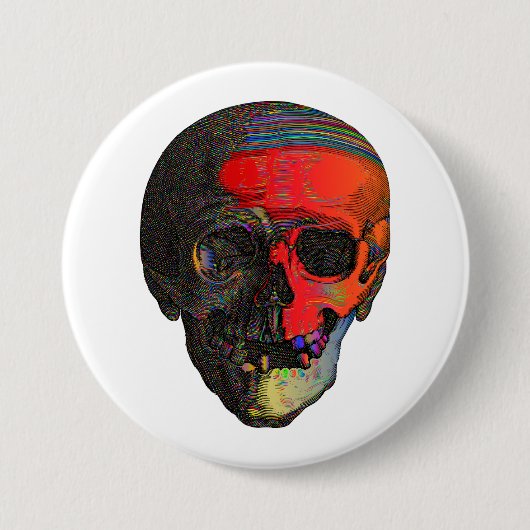 Schädel Bunt Button (Vorderseite)