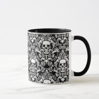 Schädel-Damast-Tasse Tasse