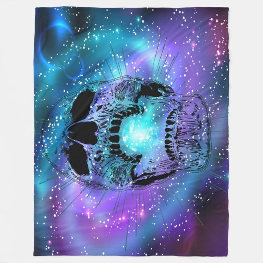 Schädel, der den Planeten verbraucht - Schädel Fleecedecke (Vorderseite)