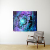 Schädel, der den Planeten verbraucht - Schädel Wandteppich (Beispiel (Horizontal))