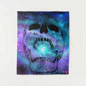 Schädel, der den Planeten verbraucht - Schädel Wandteppich (Vorderseite)