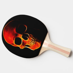 Schädel der Flammen Tischtennis Schläger
