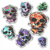 Schädel des Funks Aufkleber (Vorderseite)