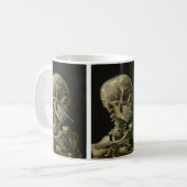 Schädel des Skeletts mit brennender Zigarette, Van Kaffeetasse (Vorderseite Links)