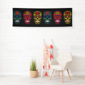 Schädel Día de Los Muertos Sugar Banner (Insitu)