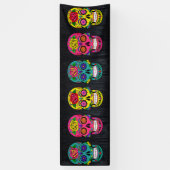 Schädel Día de Los Muertos Sugar Banner (Vertikal)