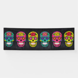 Schädel Día de Los Muertos Sugar Banner