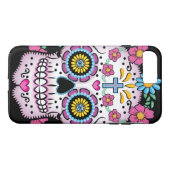 Schädel Dia de Los Muertos Sugar Case-Mate iPhone Hülle (Rückseite (Horizontal))