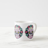 Schädel Dia de Los Muertos Sugar Espressotasse (Vorderseite Rechts)