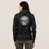 Schädel Dia de Los Muertos Sugar Hoodie (Schwarz voll)