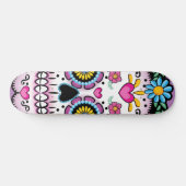 Schädel Dia de Los Muertos Sugar Skateboard (Horizontal)