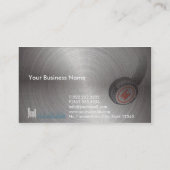 Schädel DJ mit Kopfhörer Metal Visitenkarte (Rückseite)