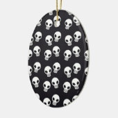 Schädel-Druck Keramik Ornament (Links)