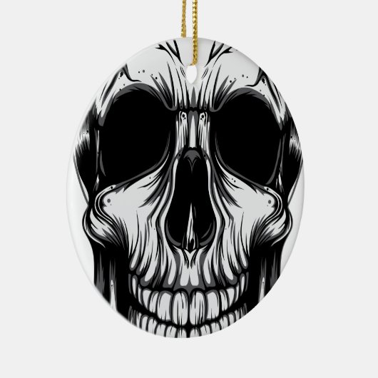 SCHÄDEL durch DAS KUNST-DUMP Keramikornament (Rechts)