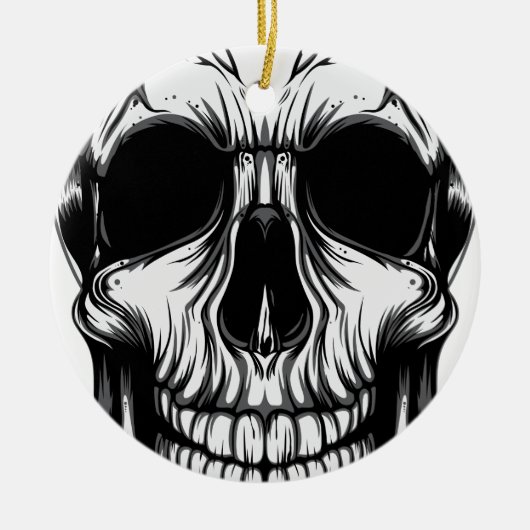 SCHÄDEL durch DAS KUNST-DUMP Keramikornament (Vorne)