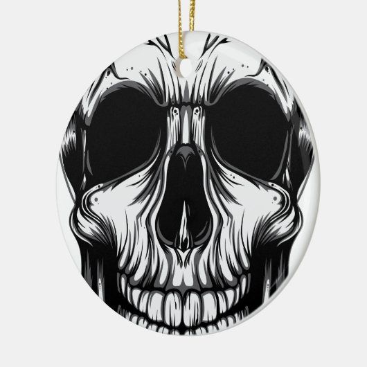 SCHÄDEL durch DAS KUNST-DUMP Keramikornament (Links)