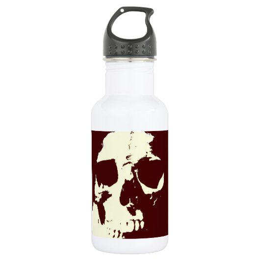 Schädel Edelstahlflasche (Vorderseite)