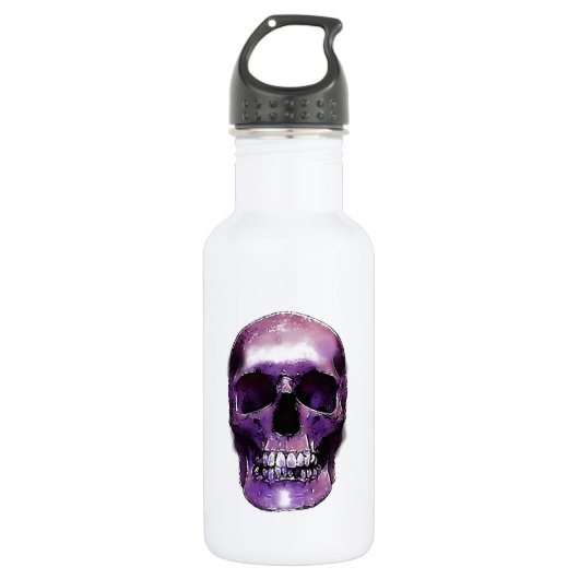 Schädel Edelstahlflasche (Vorderseite)