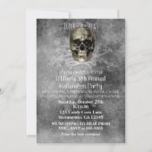 Schädel & ein Haufen Knochen Halloween-Party Einla Einladung (Vorderseite)