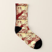 Schädel eine spukhafte Socke Socken (Links - Innen)