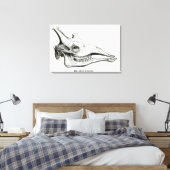 Schädel einer Giraffe Leinwanddruck (Insitu (Schlafzimmer))