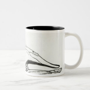 Schädel einer Giraffe Zweifarbige Tasse